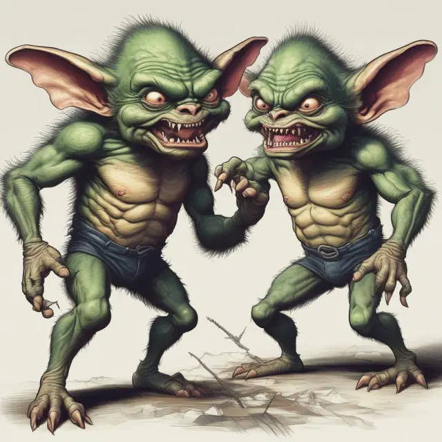 A taxpayer grapples with two gremlins symbolizing failure-to-pay penalty and underpayment penalty