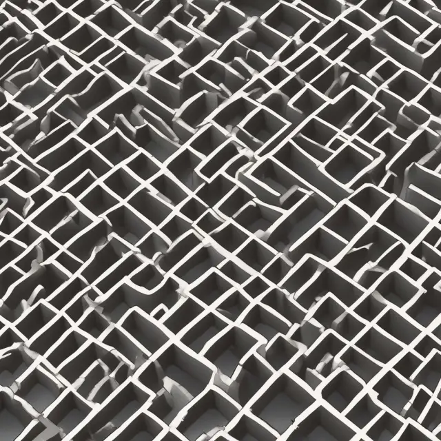 A labyrinthine maze symbolizing IRS Publication 527, navigating the intricacies of reporting rental income and deducting expenses when renting only part of a residential property.
