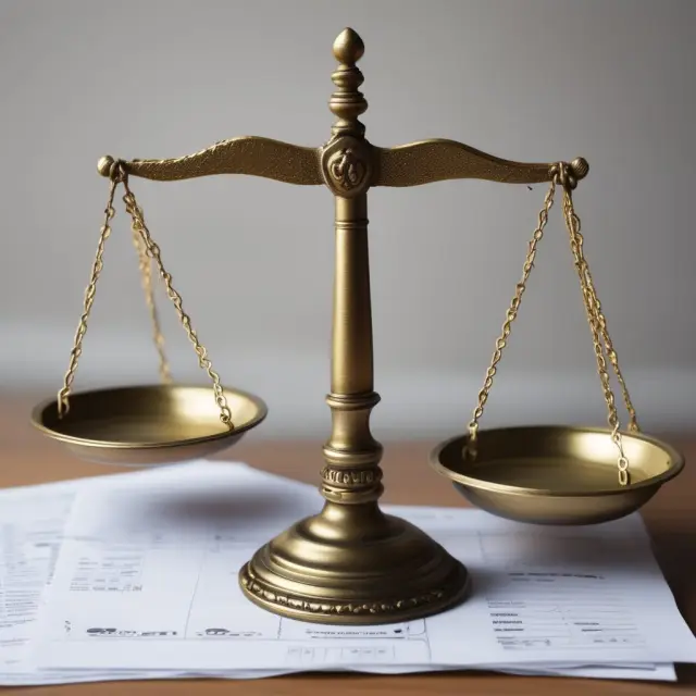 A taxpayer skillfully manages a set of balancing scales while referencing IRS Publication 527, illustrating successful rental tax filings.