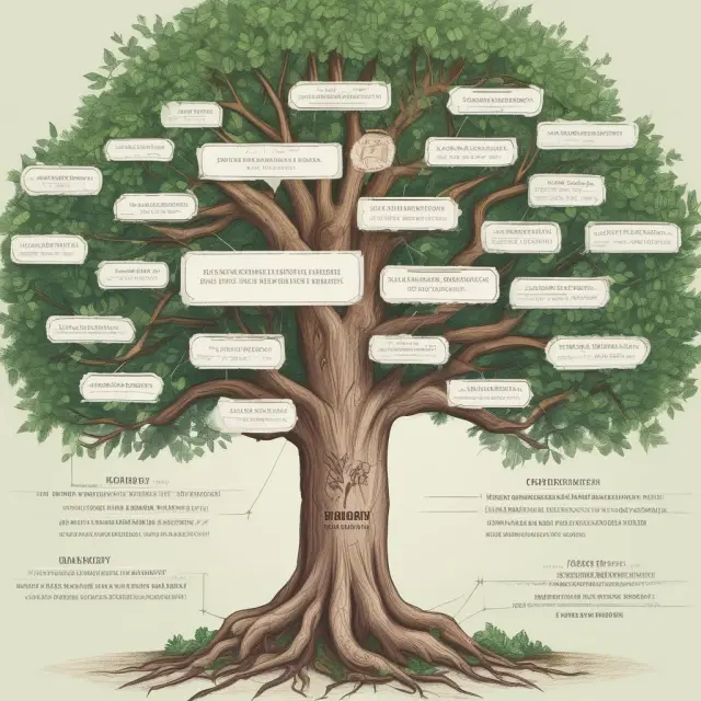 Legacy tree illustrating IRA inheritance rules, with branches representing RMDs, fruit labeled 