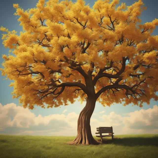 A golden tree symbolizing a Roth IRA with tax-free growth and ripe fruit representing tax-free contributions and withdrawals in retirement