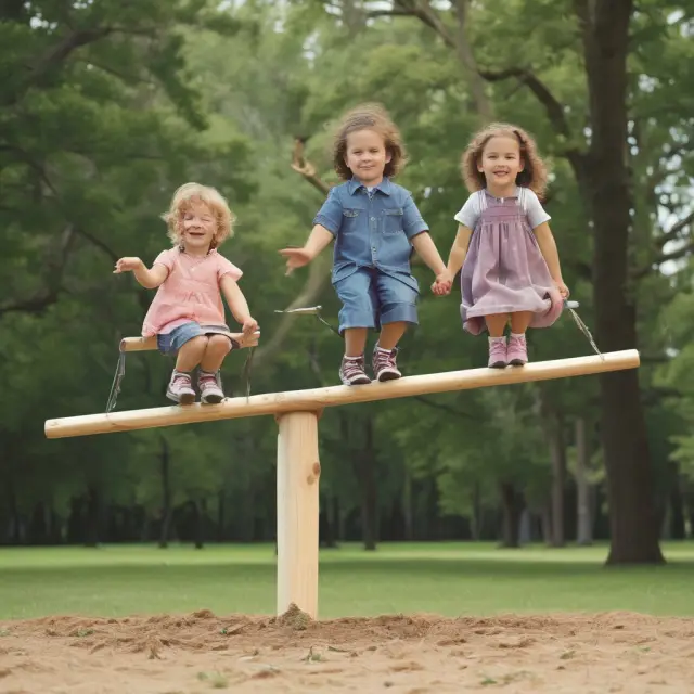 Two children on a seesaw, representing low and high-income families, balancing their eligibility levels for the Child Tax Credit according to IRS Publication 972
