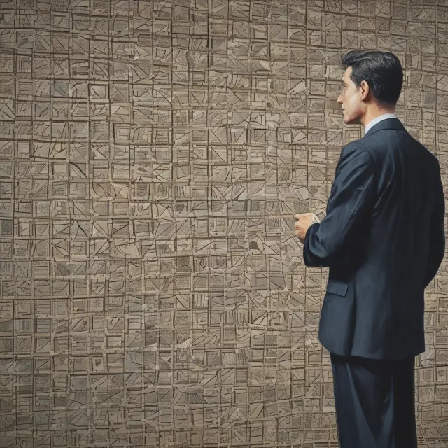 An IRS agent examines a colorful mosaic depicting various institutional investments, emphasizing tax planning and reporting requirements.