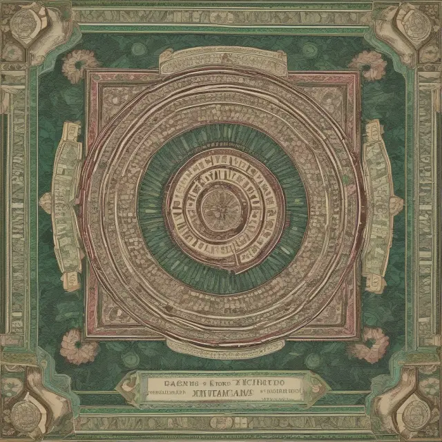 An intricately woven tapestry displaying ISIN codes for derivatives, commodities, and currencies
