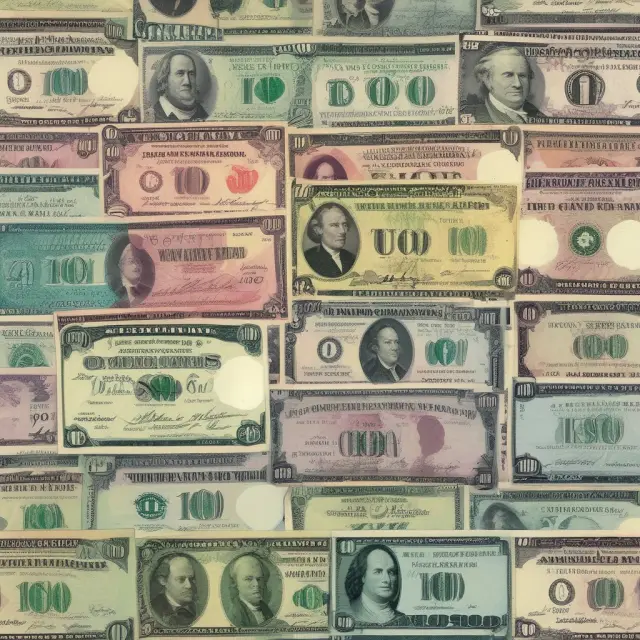 An ISO time capsule with codes for various currencies, opening to reveal a timeline symbolizing the organization