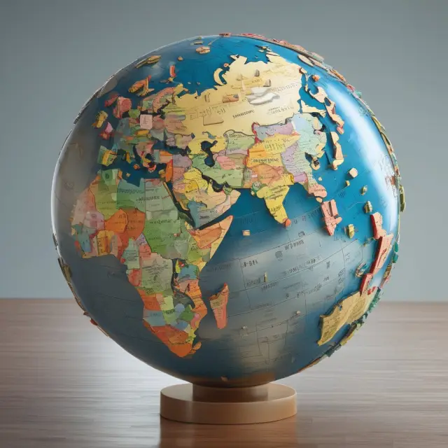 A world map with currency symbols representing ISO 4217:2015 codes scattered across countries