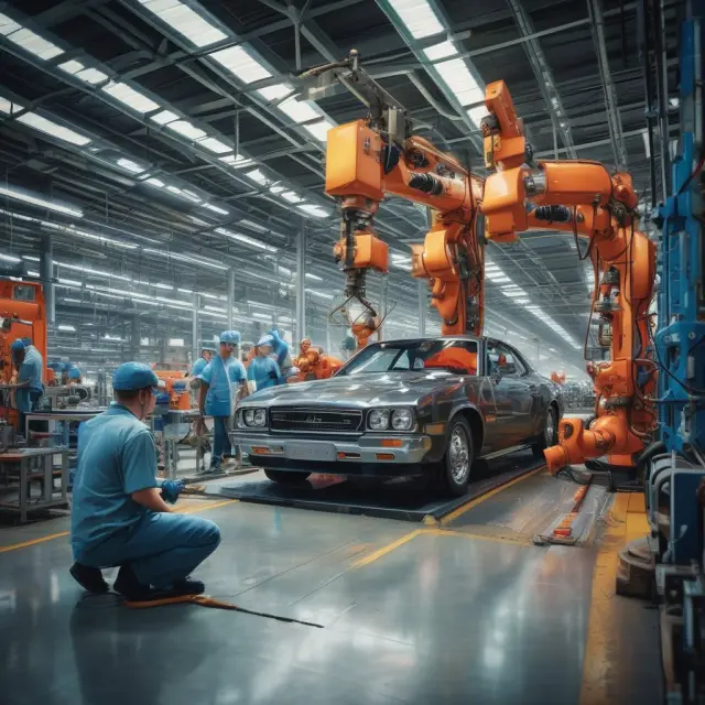 An isoquant curve visualization demonstrating real-world applications in automobile manufacturing, agriculture, energy production, and manufacturing firms