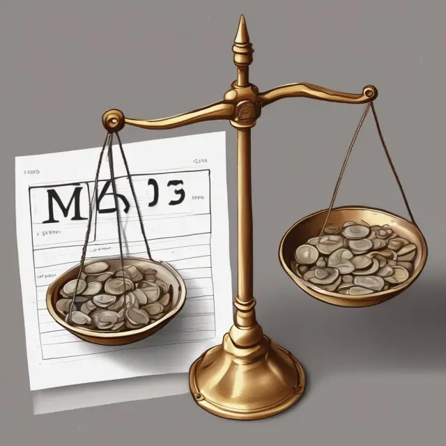 Three share categories balanced on a scale: issued, outstanding, and treasury shares