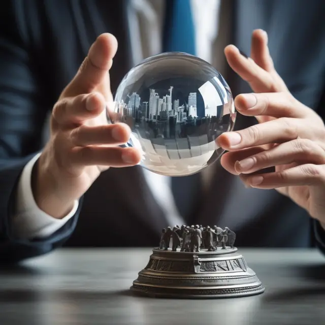 Institutional investor holding and examining issued shares as puzzle pieces, symbolizing their role in corporate governance decision-making