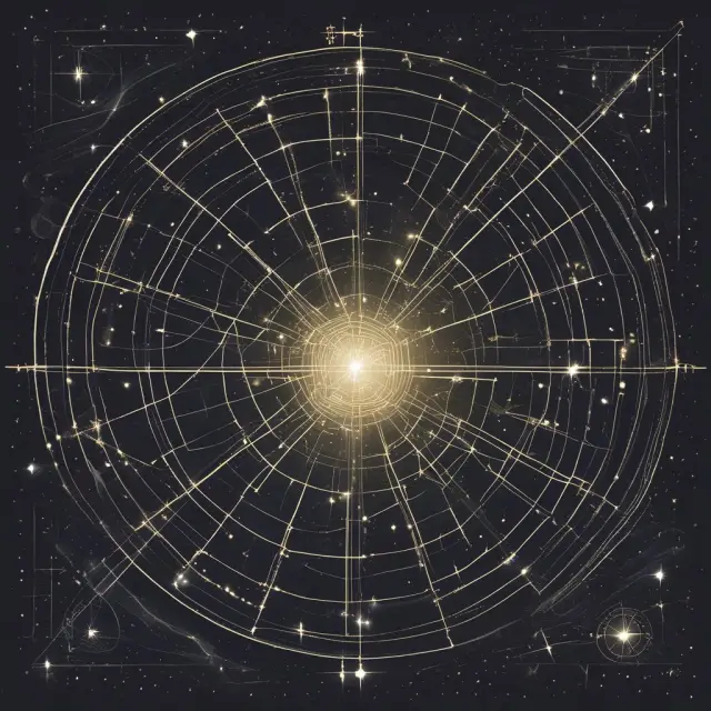 A cosmic constellation representing various financial institutions, with each star symbolizing a unique Issuer Identification Number
