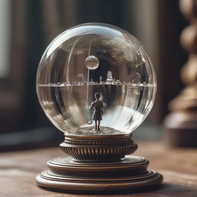 A crystal ball displaying implied volatility, symbolizing the market