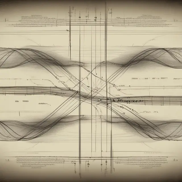 Visualization of historical and implied volatility as separate yet interconnected timelines