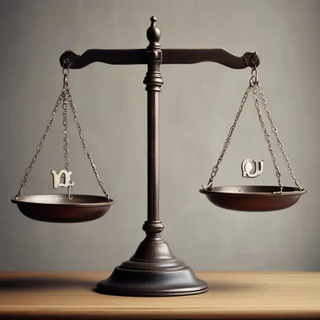 Image: Two sides of a scale; one side weighing Nasdaq
