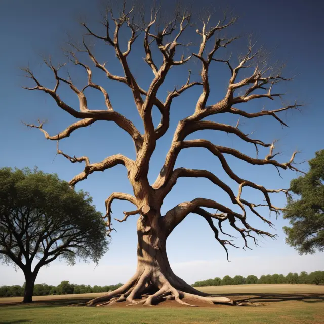 Three strong branches emerging from a nine-branched tree symbolizing Jack Welch
