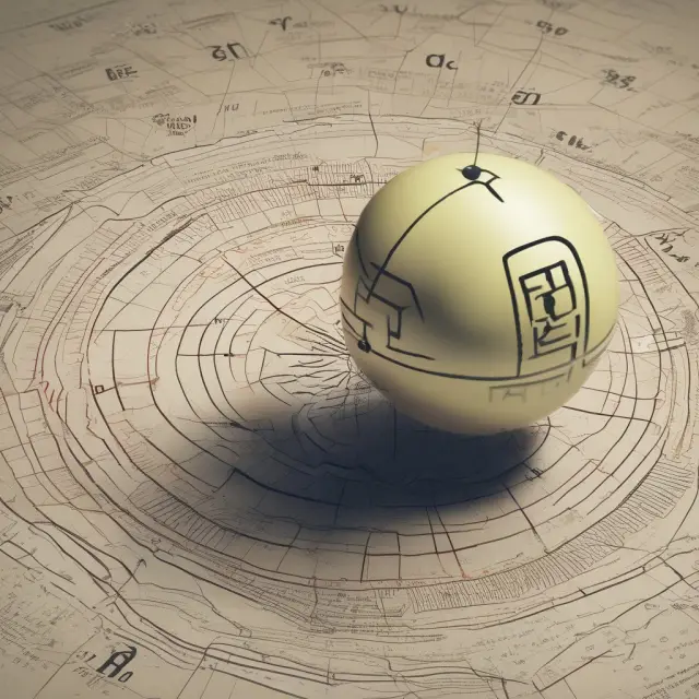 Lottery ball landing on a financial compass, symbolizing the importance of proper guidance and planning for managing a jackpot