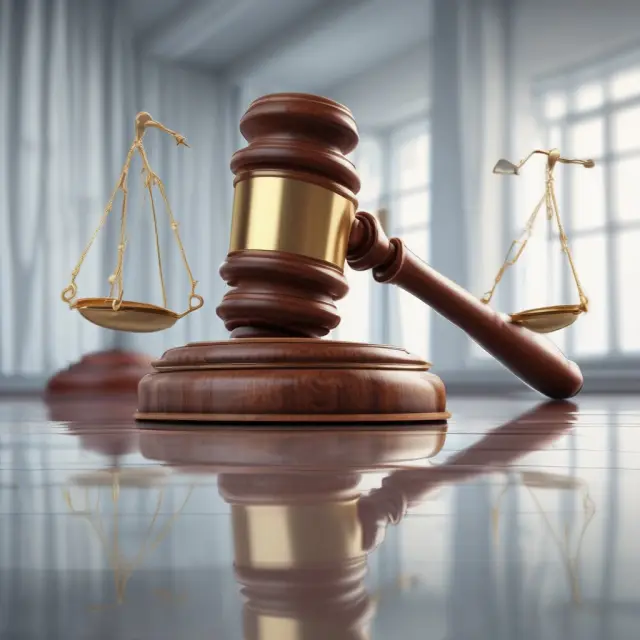 Governor holding a gavel over an IDX platform, representing the exchange