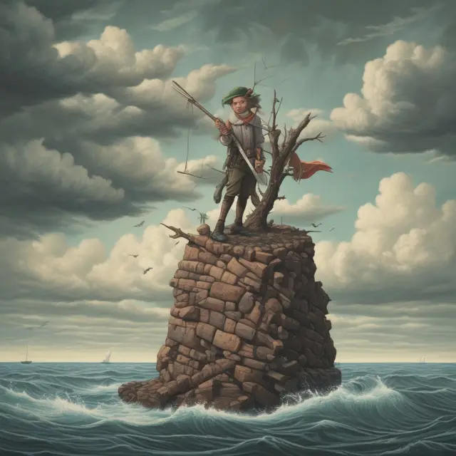 A weathervane depicting James Tobin, shifting between the realms of academia and public service