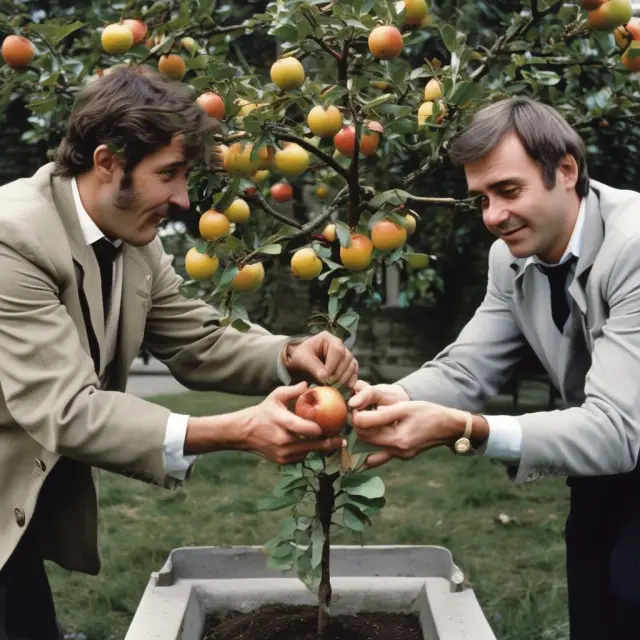A Nobel laurel branch adorned with golden apples, symbolizing James Tobin receiving the Economics Nobel Prize in 1981