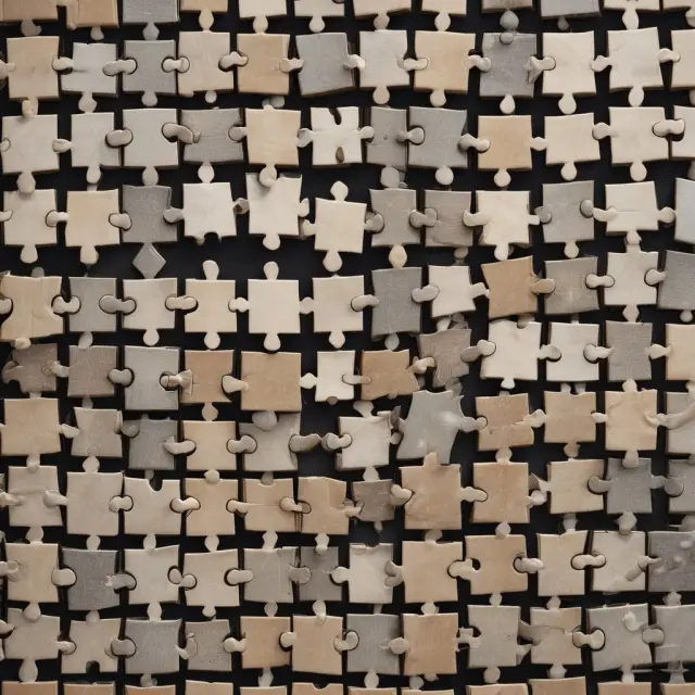 Mutual fund managers manipulating their portfolios for the January Effect: Jigsaw puzzle pieces symbolizing stocks arranged strategically