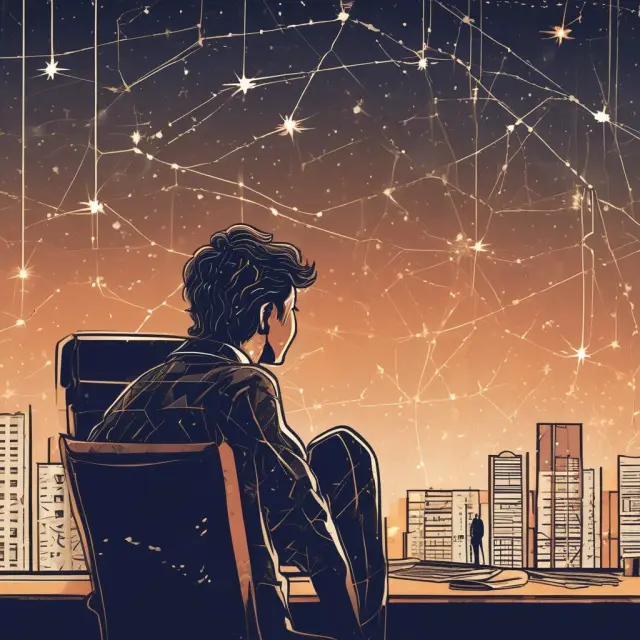Institutional investor examines manager performances, highlighting stars symbolizing Jensen