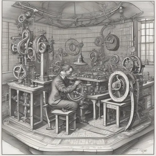 A complex gear system representing Hausman