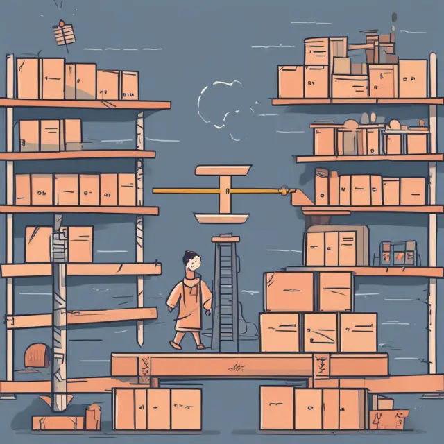 An image showing a seesaw representing JIC and JIT inventory management strategies
