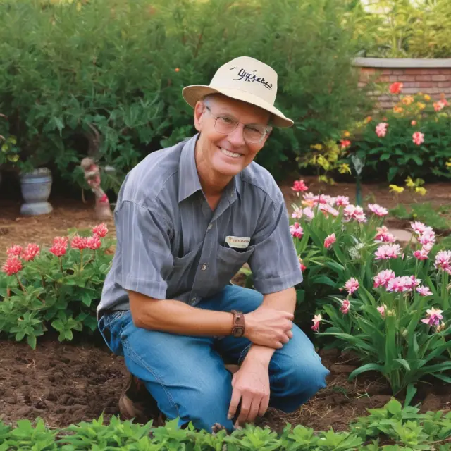 Jim Walton nurturing Community Publishers Inc. through acquisitions and growth, symbolizing his role as a gardener fostering regional powerhouses.