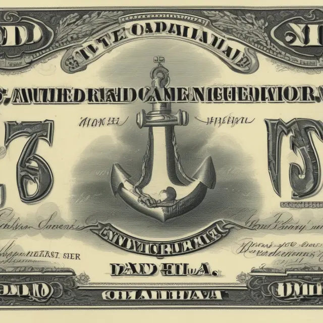A sturdy anchor holding Jamaican dollar amidst fluctuating sea waves symbolizing economic indicators: inflation and GDP