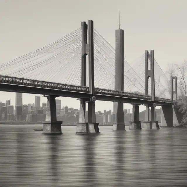 A bridge symbolizing history connects past stockjobbers with modern trading, as they uphold the flow of securities