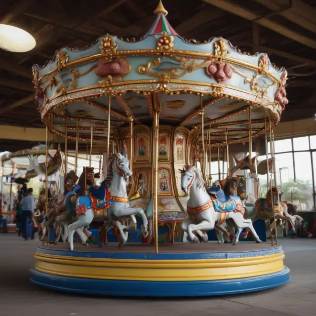 Merry-go-round representing weekly jobless claims data as a leading indicator of the labor market