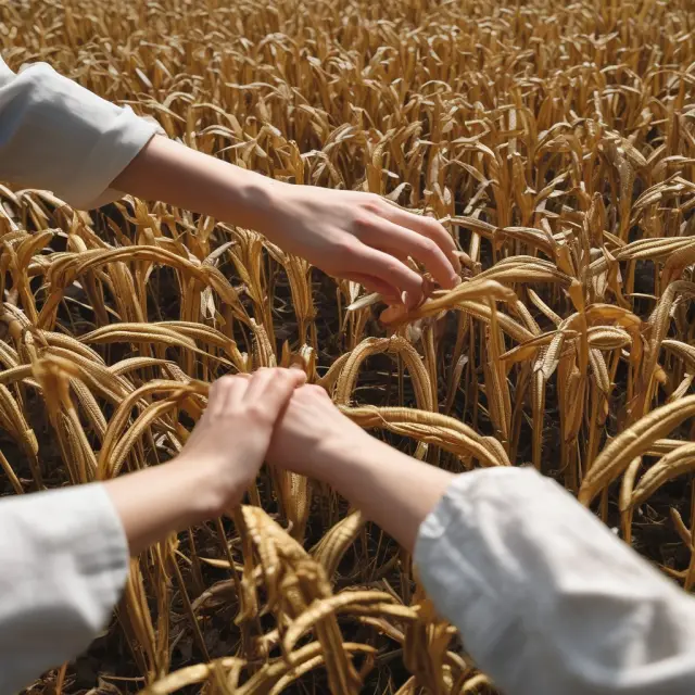 A cornfield with tiny people harvesting job lot sizes from each cornstalk, illustrating the accessibility and flexibility of commodity futures contracts