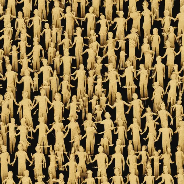 Image: A golden graph with people climbing upward, illustrating jobs growth and its role in economic expansion