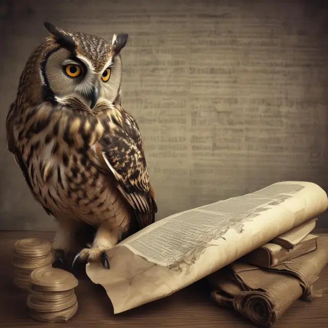 Wise owl examining employment and inflation statistics to set interest rates
