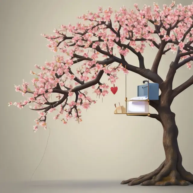 A tree bursting with leaves symbolizing jobs growth, surrounded by diverse industries flourishing from its roots.