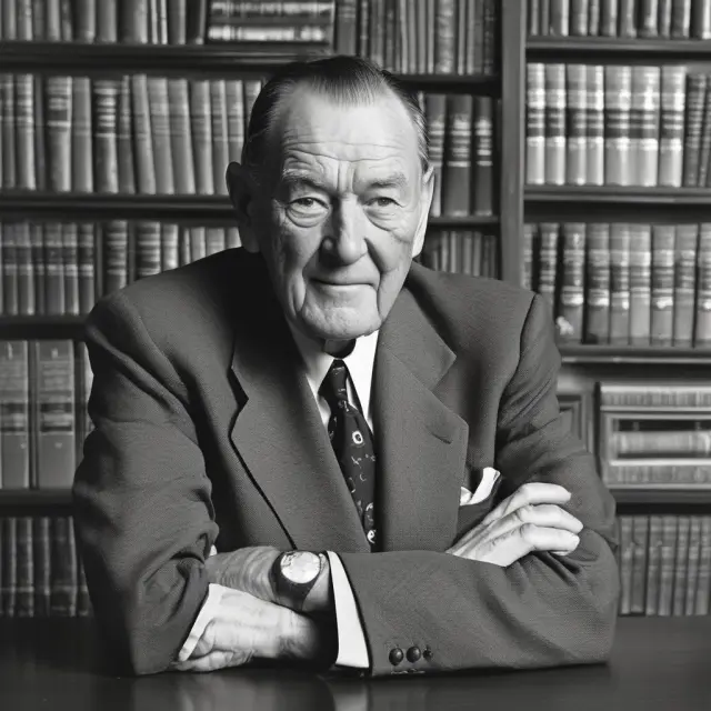 John Bogle nurturing an index fund tree bearing the fruit of growth: Vanguard 500 Fund