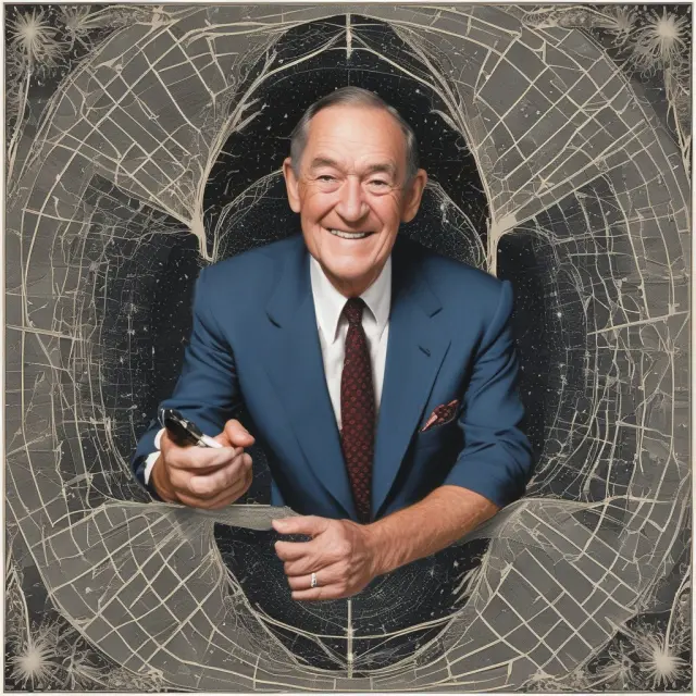 A star-filled constellation representing John Bogle