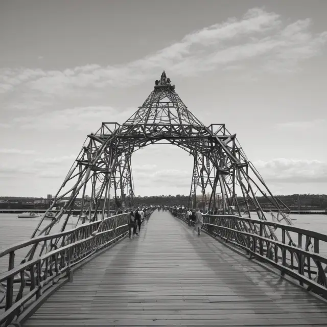 A bridge built from intertwined hands represents the unity and collective effort brought about by Keynesian economic policies during financial crises