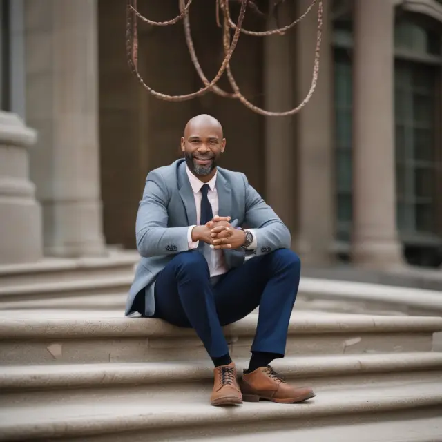 A Cornell Johnson MBA graduate climbs a ladder towards success within a vast network of professional opportunities