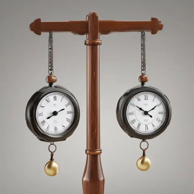 Two pendulums of different lengths represent partners