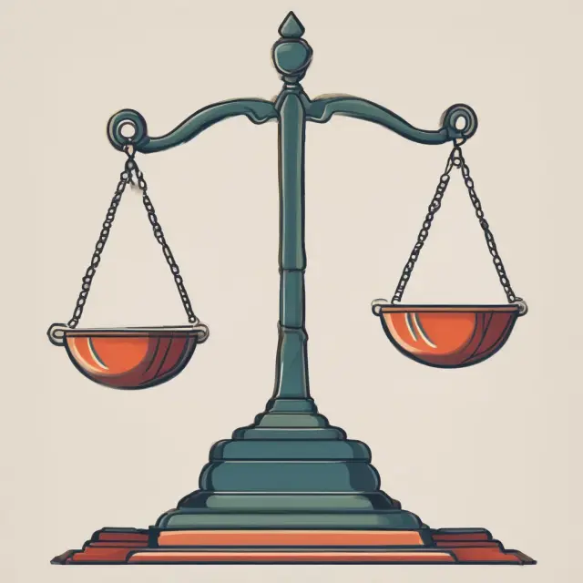 Three balances interconnected, representing jointly and severally liable parties in contracts