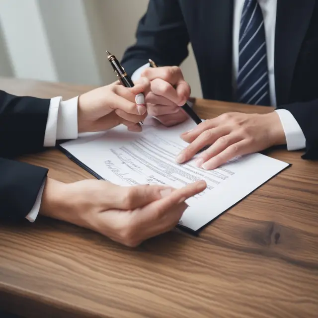 Wizened hand transferring property ownership to a younger hand, illustrating cognitive decline and risks of financial exploitation.