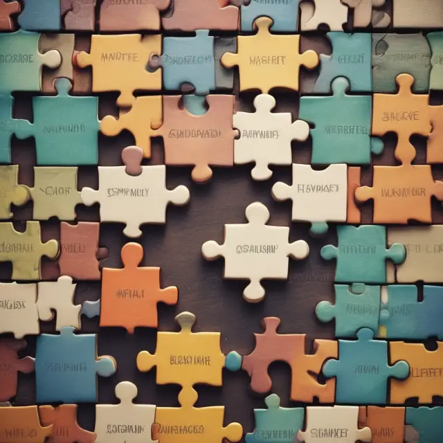Two companies combining their resources to create a successful joint venture. Puzzle pieces forming a complete image representing effective collaboration.