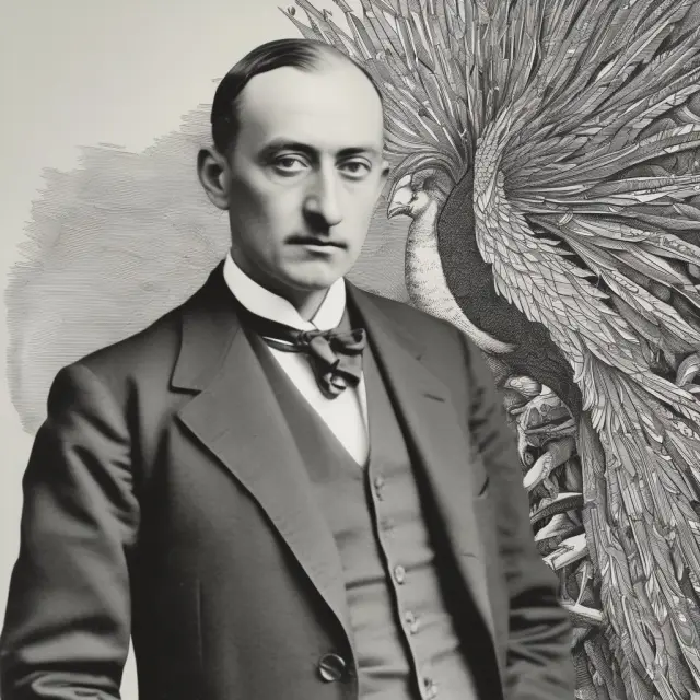 An entrepreneur as the mythical Phoenix, rising from the ashes of disrupted industries to bring new life and innovation.