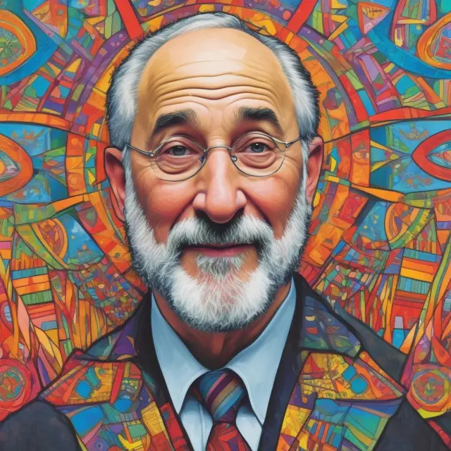 A kaleidoscope revealing a collage of Stiglitz