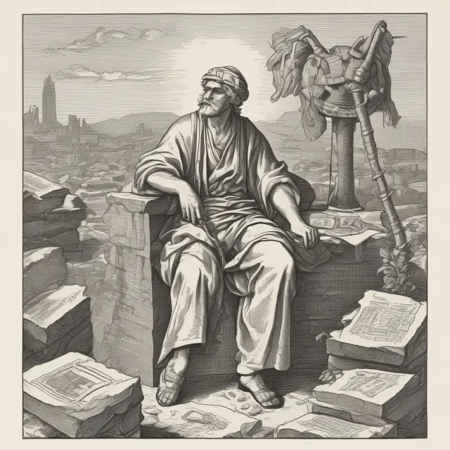 An ancient Egyptian dream interpreter, Joseph, symbolizes financial market trends. His coat of many colors represents various cycles while a staff signifies persistence.