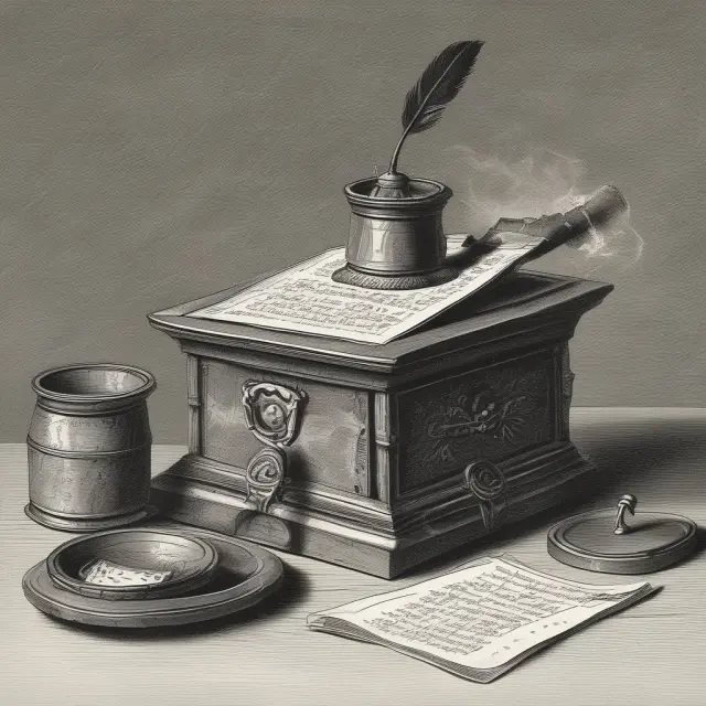An ancient quill dips into a flowing inkwell, symbolizing the process of recording financial transactions accurately and promptly in an accounting journal.