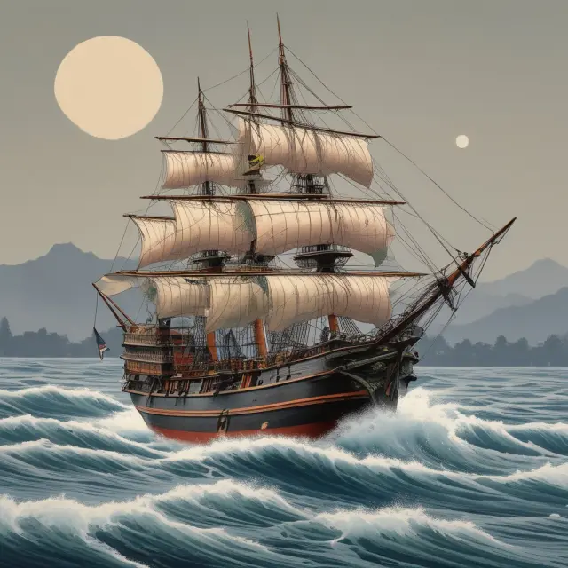 A sailor navigating unpredictable waters, symbolizing the Bank of Japan