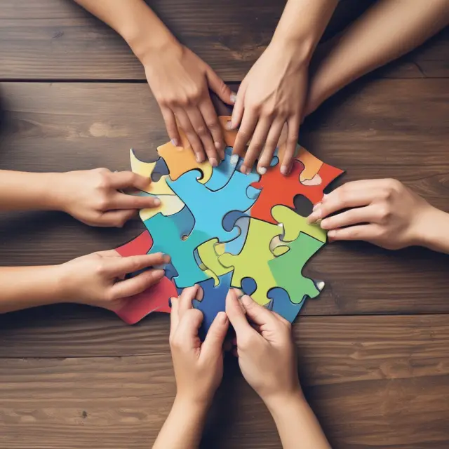 Four interconnected hands grasping puzzle pieces symbolizing the JTWROS Agreement