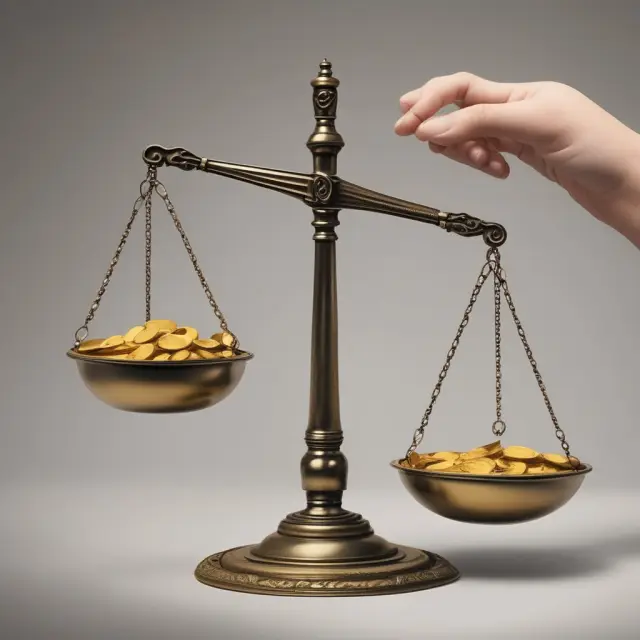 Visualization of monetary vs non-monetary judgments: Golden scales balancing money and favors