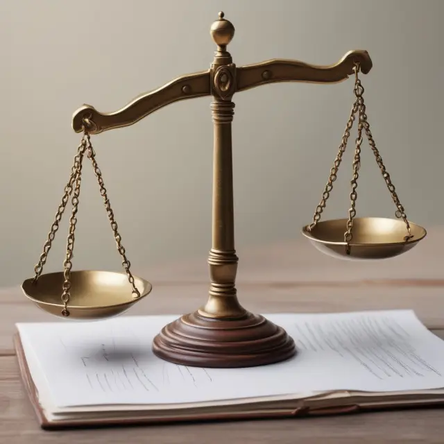 Image of scales tipping to illustrate different types of judgments: personal injury settlements, contract disputes, and regulatory actions.